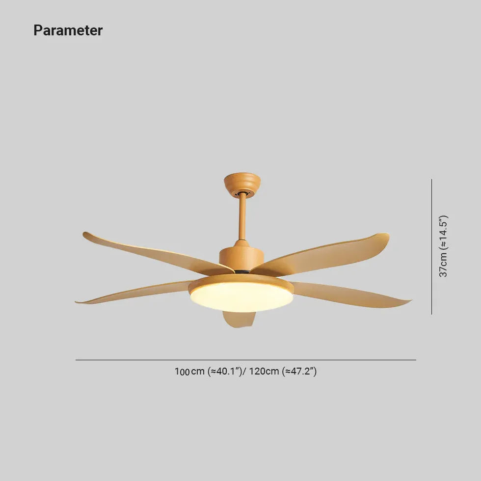 6-Blade Dimmable for Dining Room Ceiling Fan Light