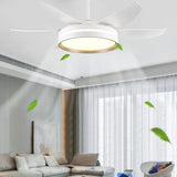 LED White Metal Modern Fan Light