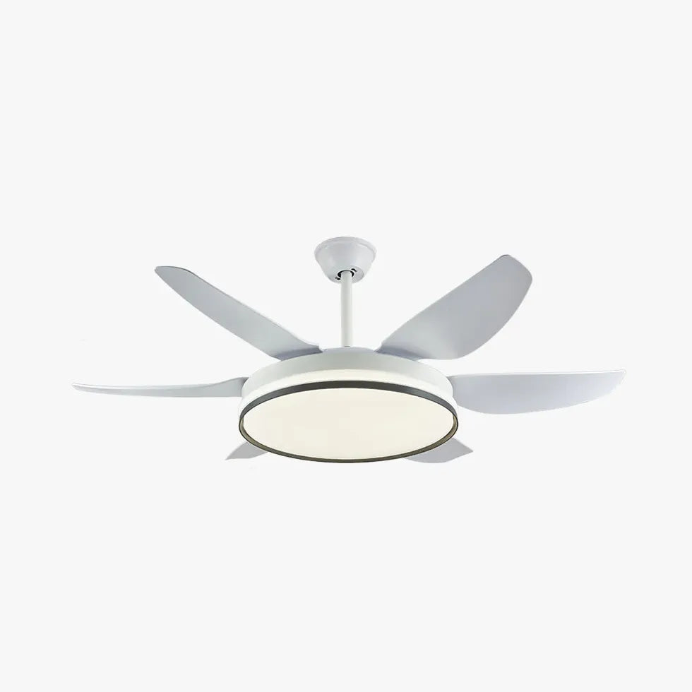 Six-Blade Modern Minimalist LED Fan Light