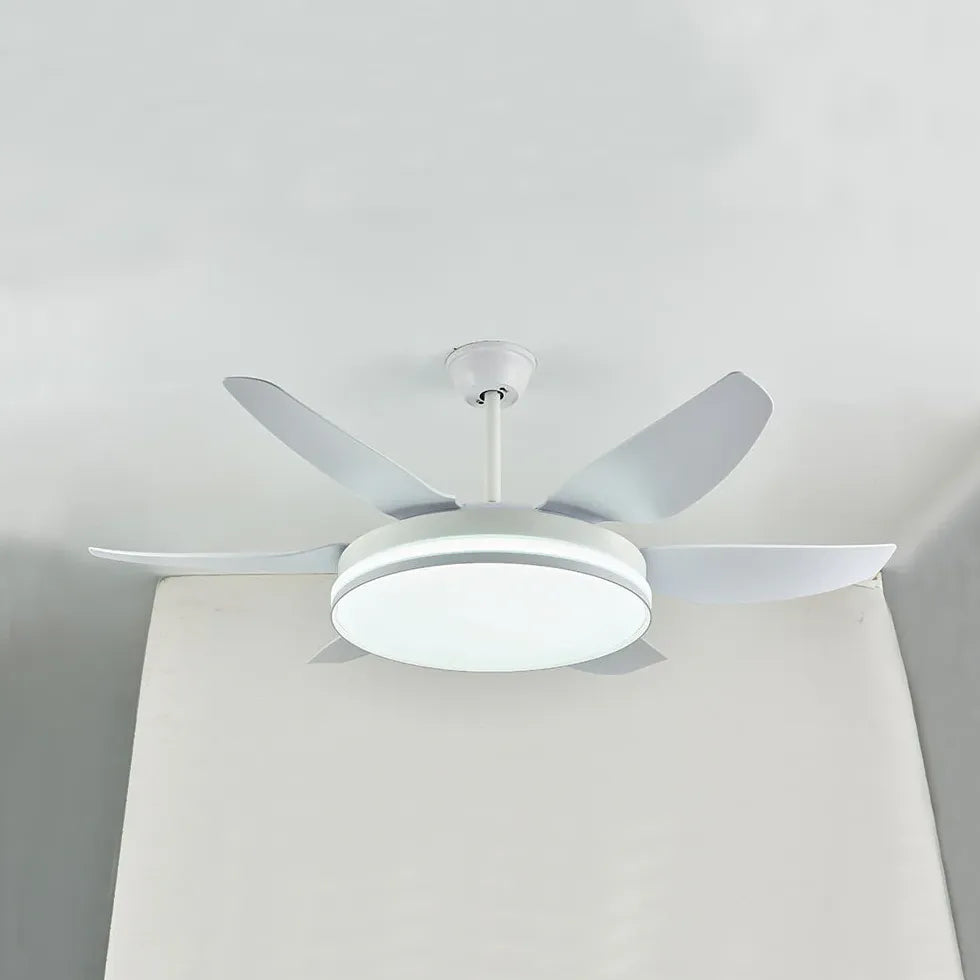 Six-Blade Modern Minimalist LED Fan Light