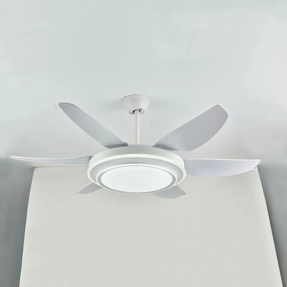 Round LED Modern Living Room Fan Light