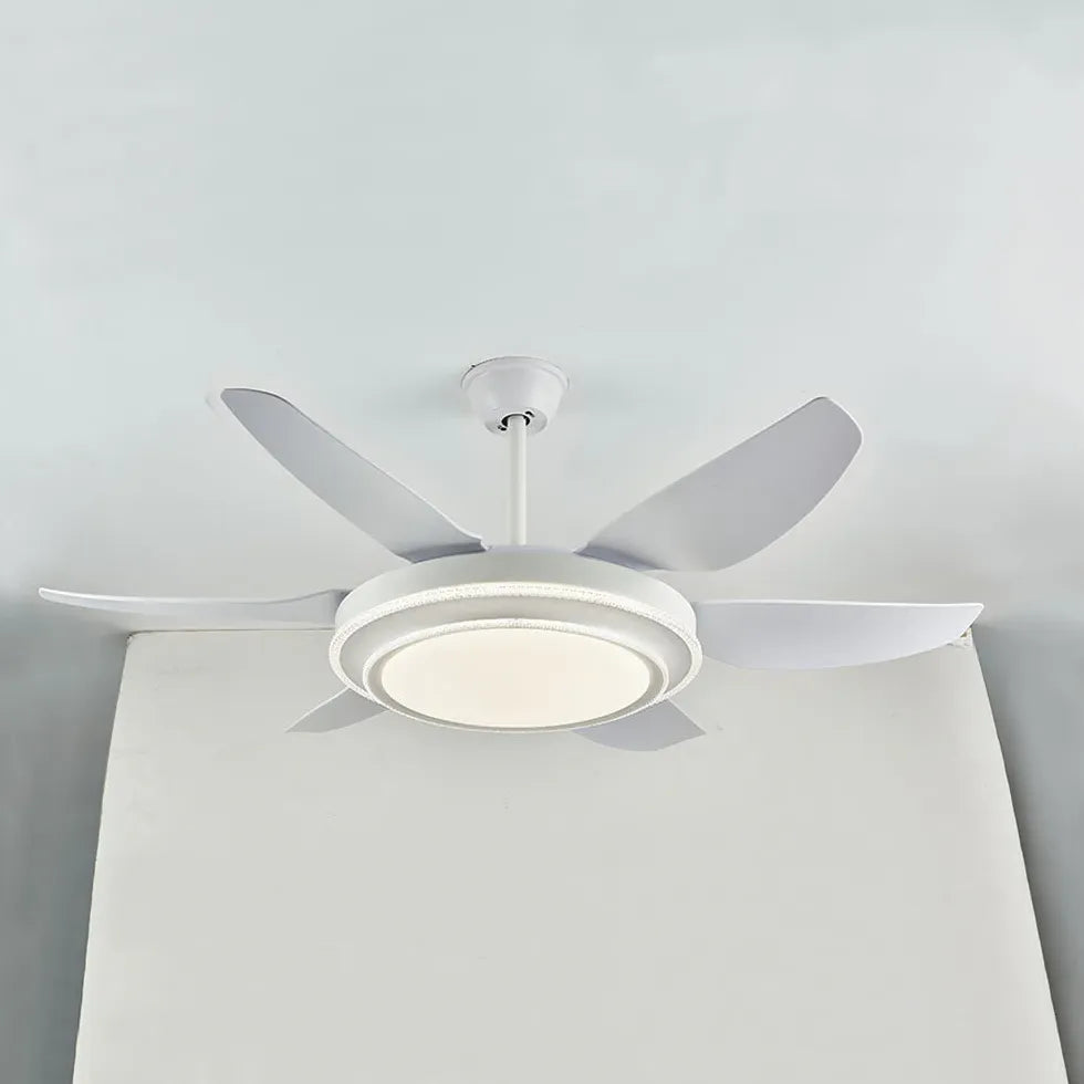 Round LED Modern Living Room Fan Light