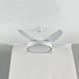 Remote-Controlled Minimalist White Fan Light