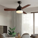 Three-Blade Modern Dining Room Fan Light