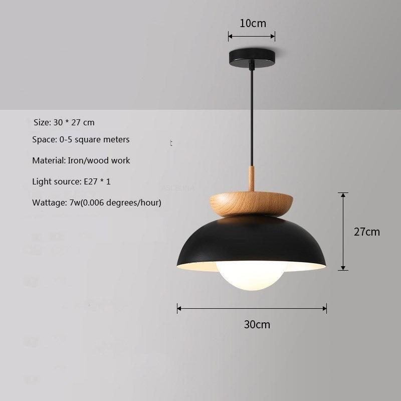 Black And Wood Pendant Light for Dining Room