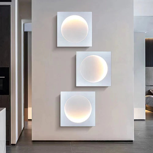 Circle Flush White Led Modern Wall Lights