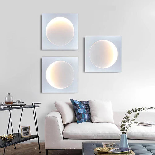 Circle Flush White Led Modern Wall Lights