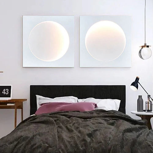 Circle Flush White Led Modern Wall Lights