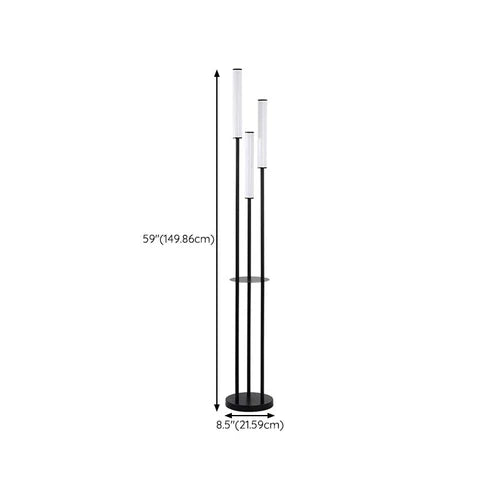 Three Slim Pole Floor Lamp