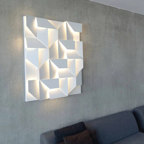 Geometric Panel White Led Modern Wall Lights