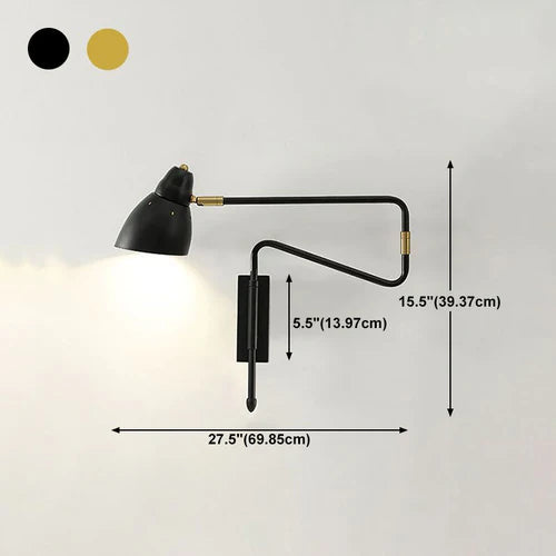 Long Arm Reading Plug in Wall Lights