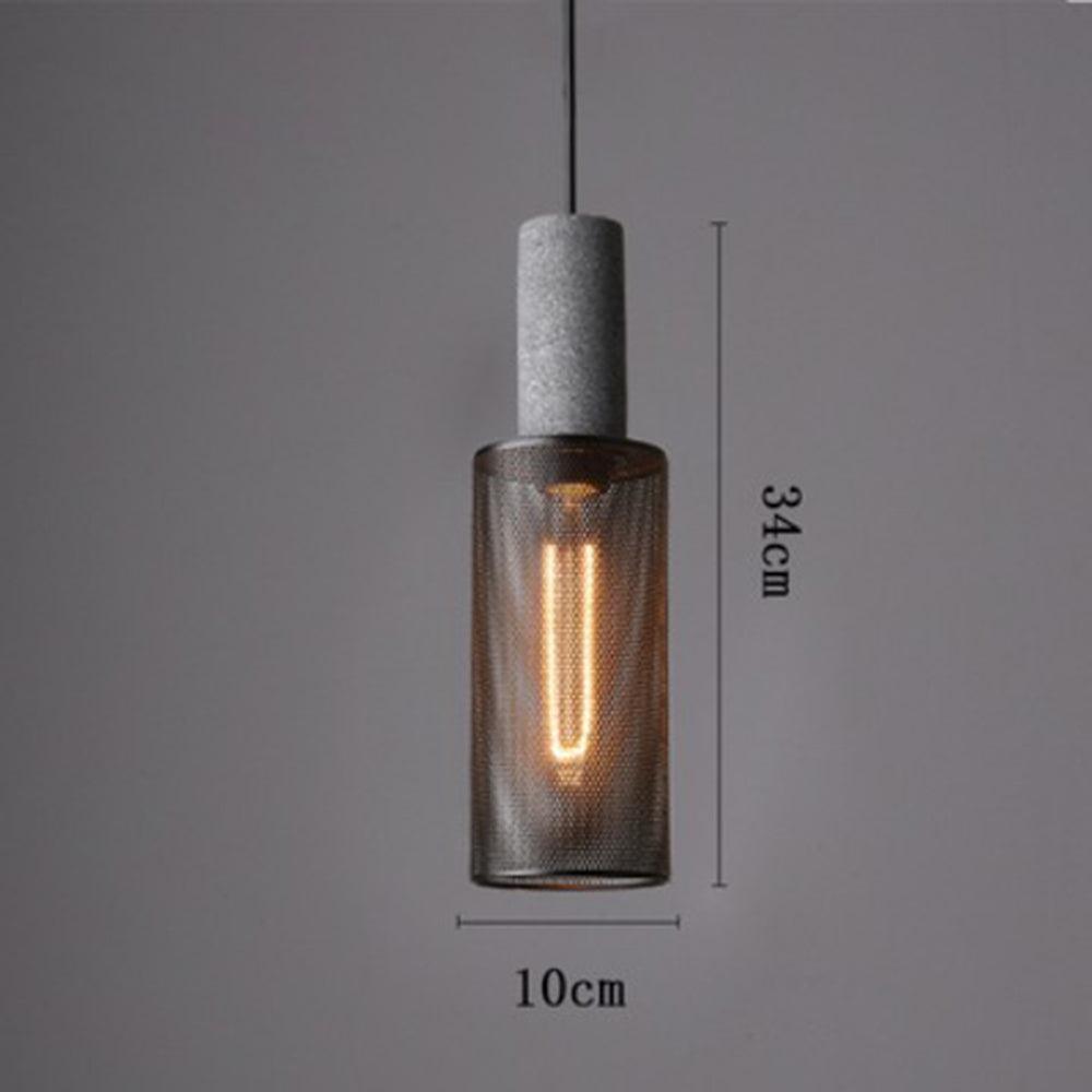 Industrial Black Clear Glass Pendant Light