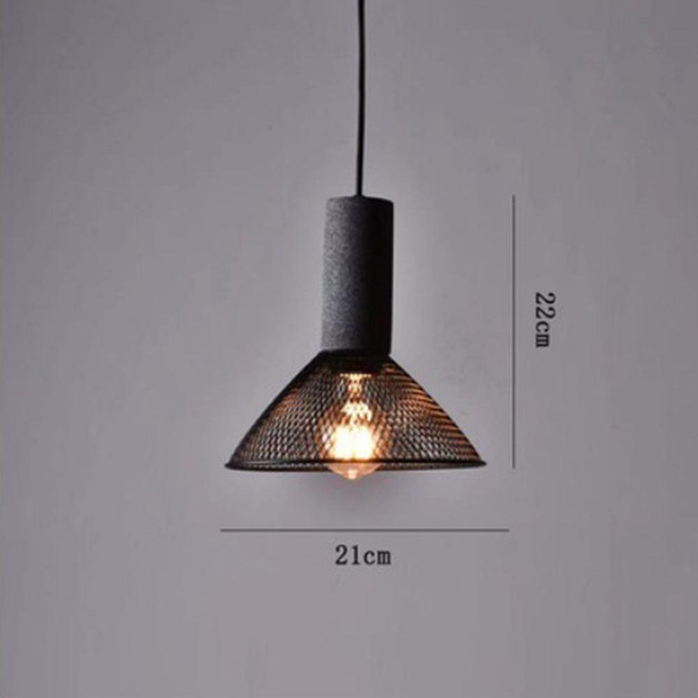 Industrial Black Clear Glass Pendant Light