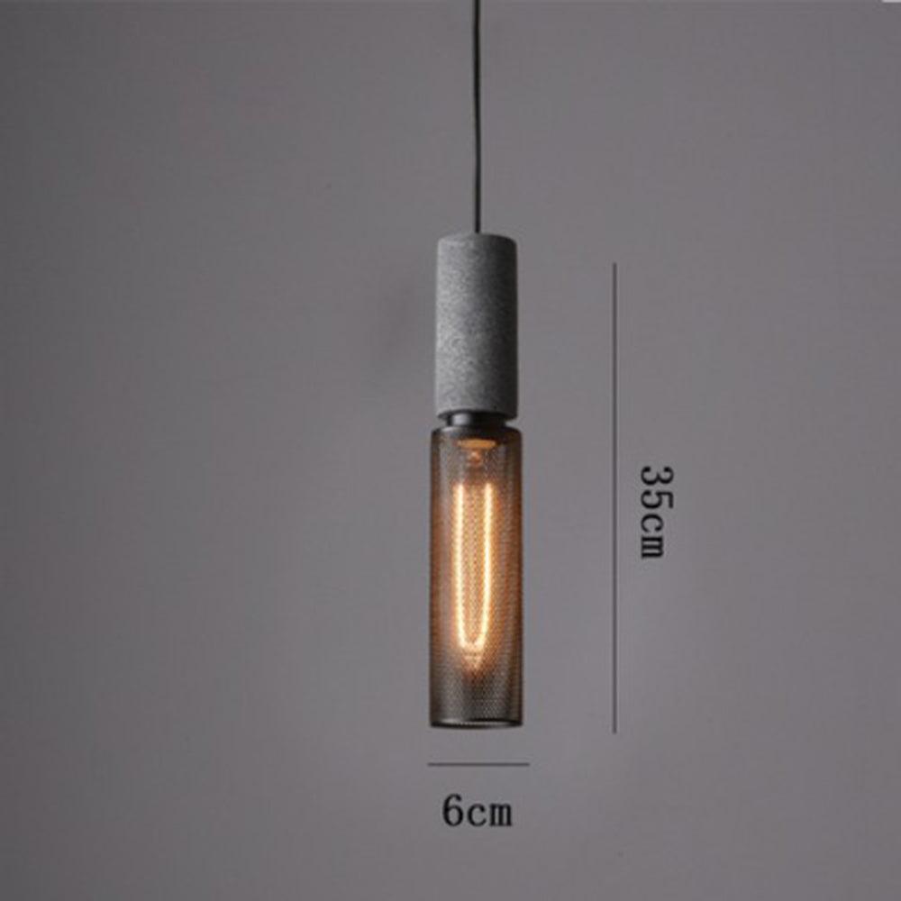 Industrial Black Clear Glass Pendant Light