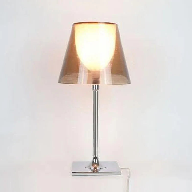 White Double-Layer Shade Minimalist Table Lamp