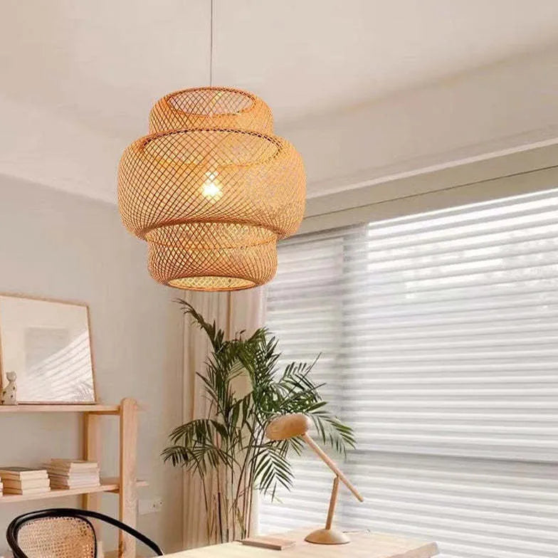 Bamboo Nordic Bedroom Pendant Light