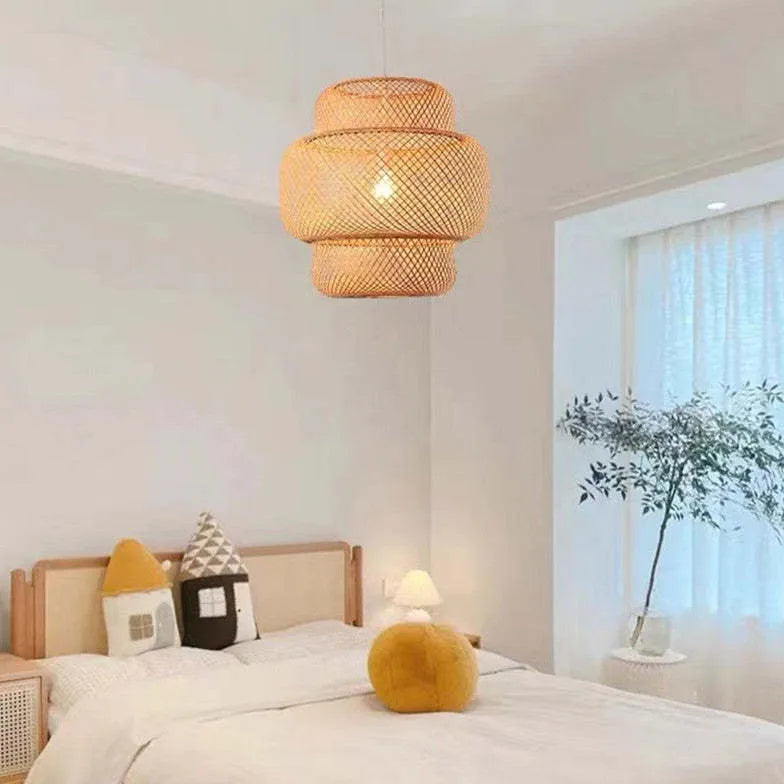 Bamboo Nordic Bedroom Pendant Light