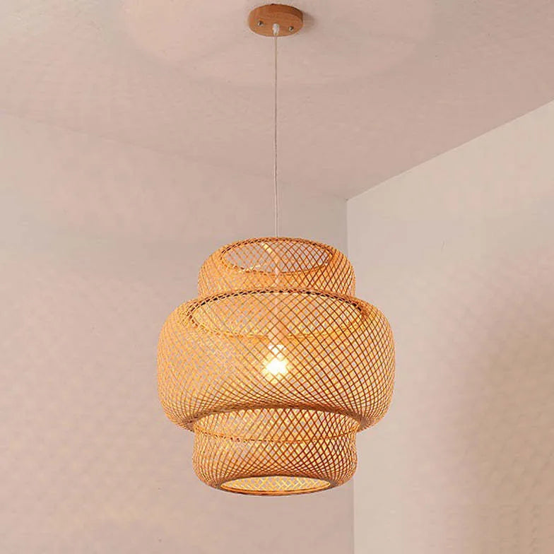 Bamboo Nordic Bedroom Pendant Light