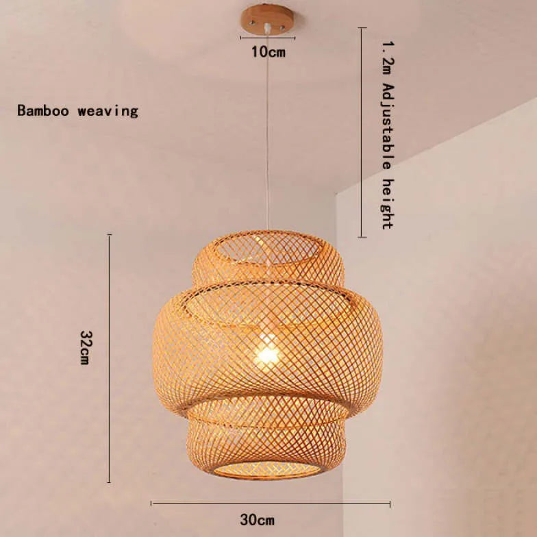 Bamboo Nordic Bedroom Pendant Light