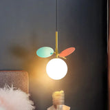 Colorful Leaf Decor Bedroom Pendant Light