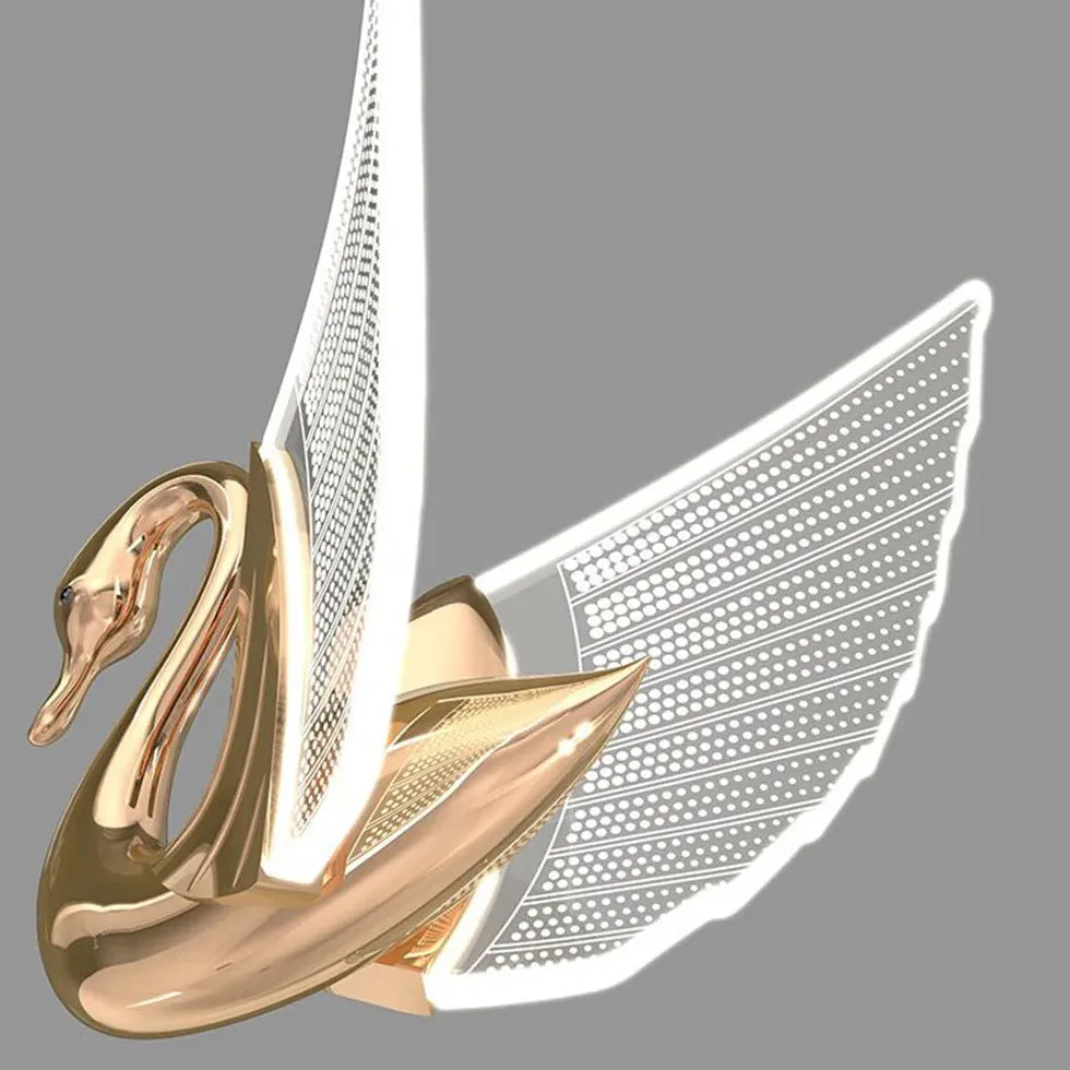 Swan Modern Gold Plug in Wall Lights