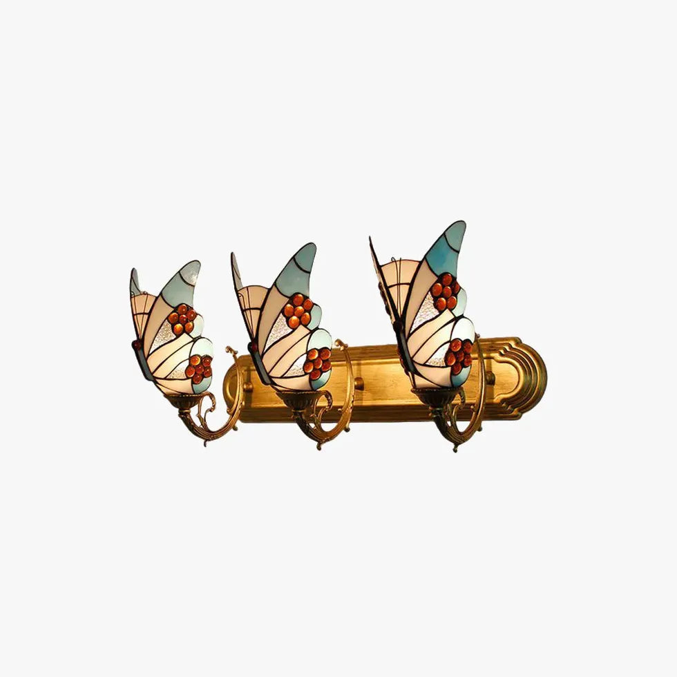 Tiffany Wall Sconce Butterfly Glass