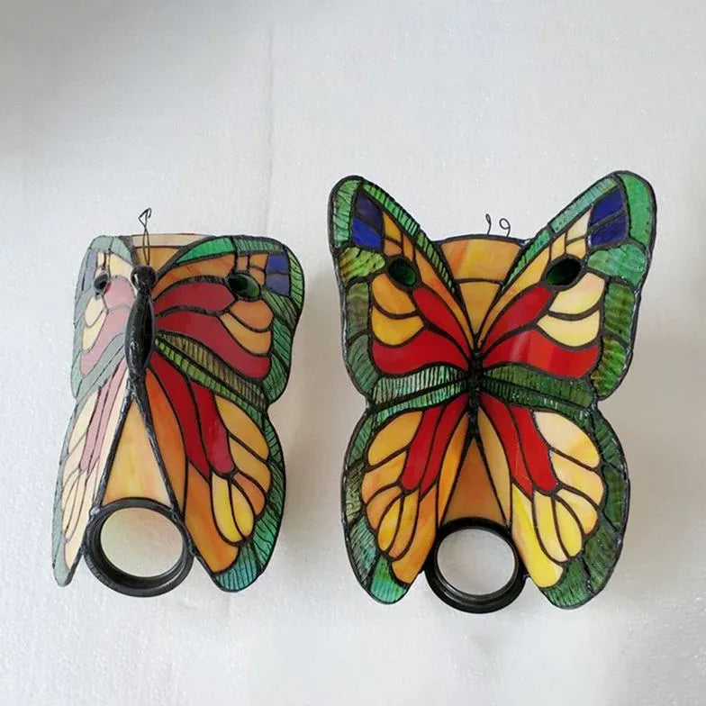 Tiffany Wall Sconce Butterfly Glass