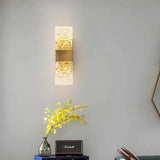 Modern gold pattern glass Wall Lights