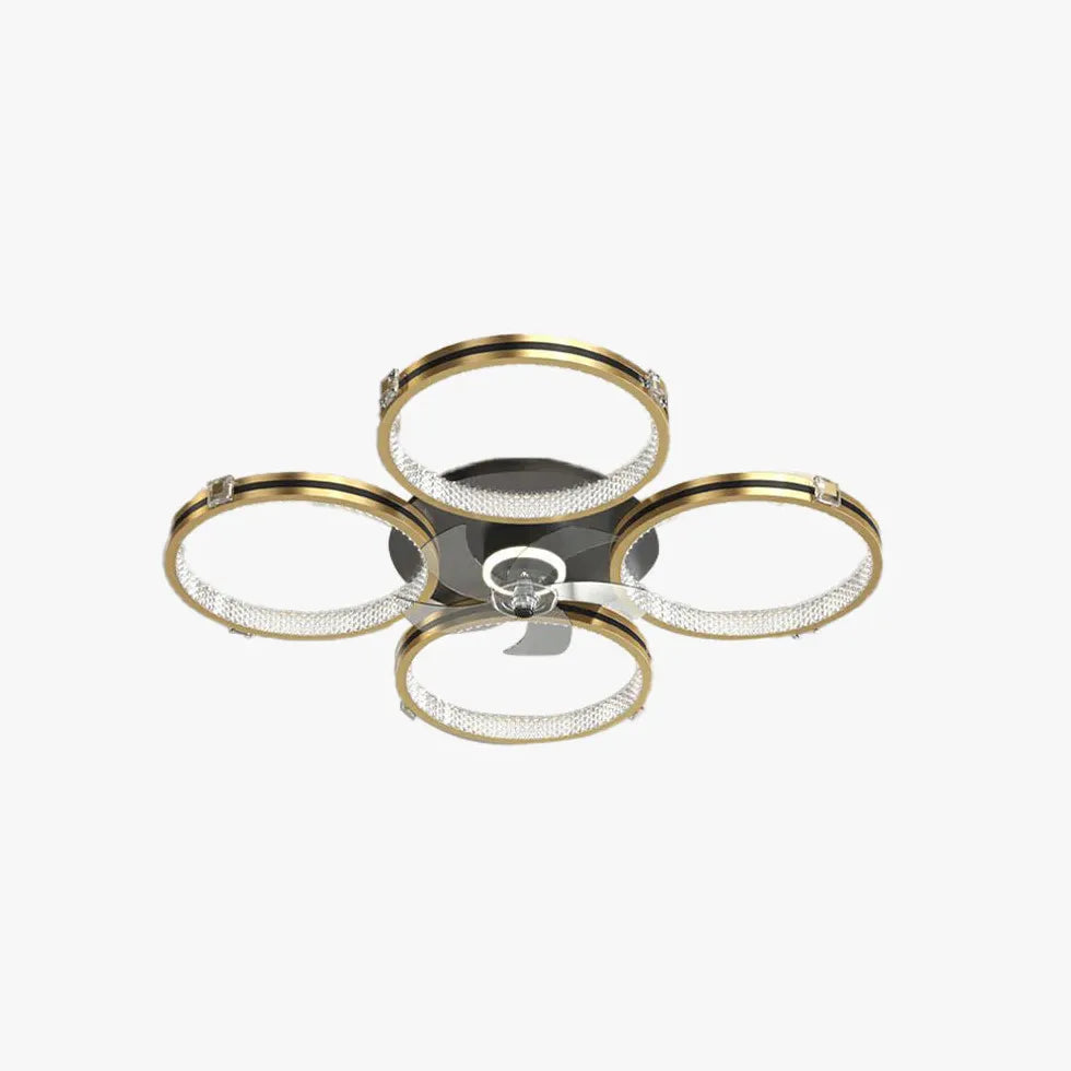 Four Ring Ceiling Fan with Light