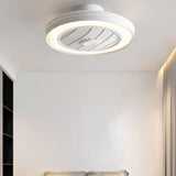 Ring-Shaped Minimalist Bedroom Ceiling Fan Light