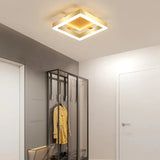 Golden Circular LED Hallway Ceiling Light