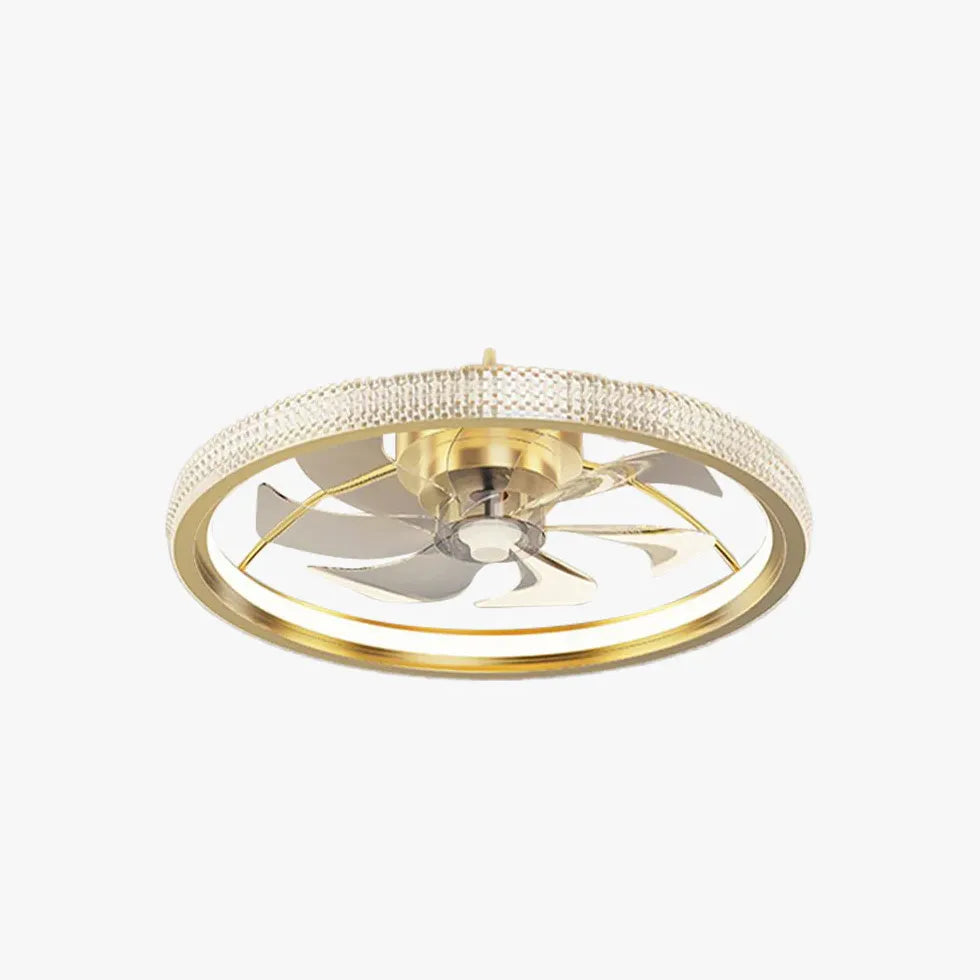 Floral Decor Bedroom Ceiling Fan Light