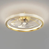 Floral Decor Bedroom Ceiling Fan Light