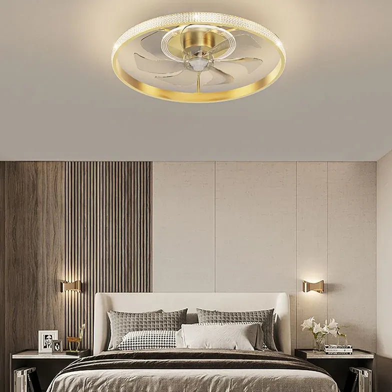 Floral Decor Bedroom Ceiling Fan Light