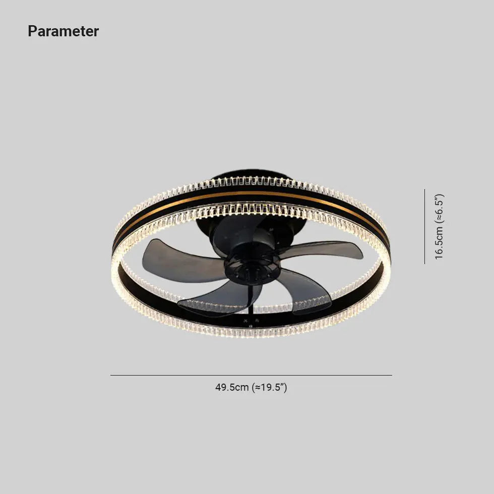 Two-Tone Ring Ceiling Fan with Light