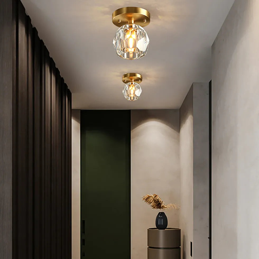 Gold LED Recessed Hallway Ceiling Light