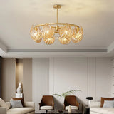 Luxurious Gold Glass for Living Room Pendant Light