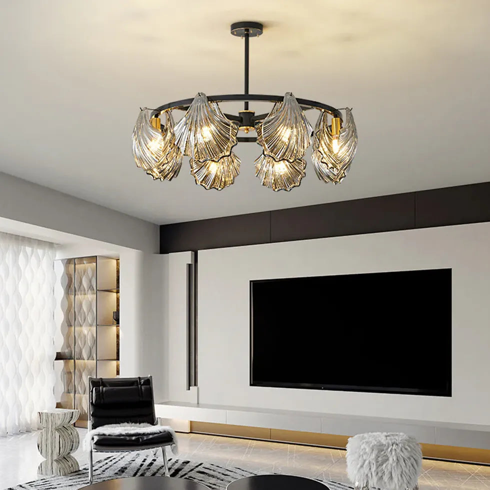 Luxurious Gold Glass for Living Room Pendant Light