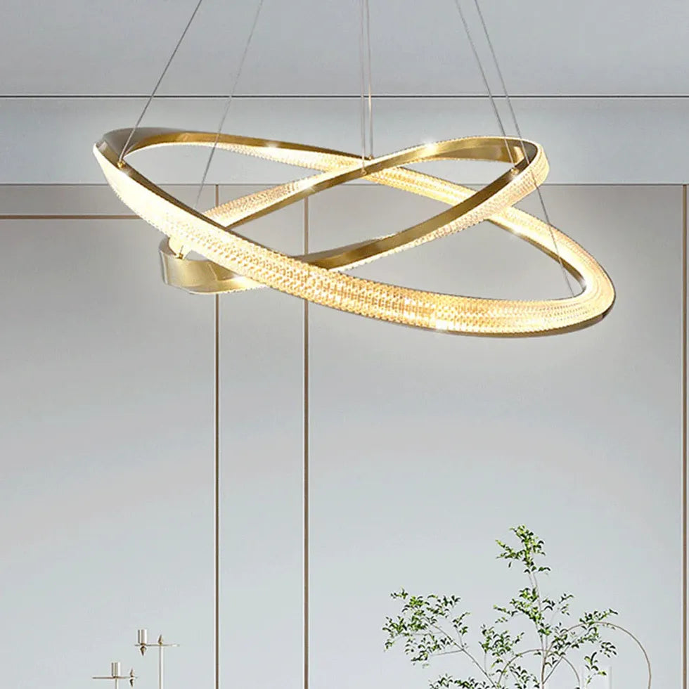 Crossed Ring Minimalist Modern Pendant Light