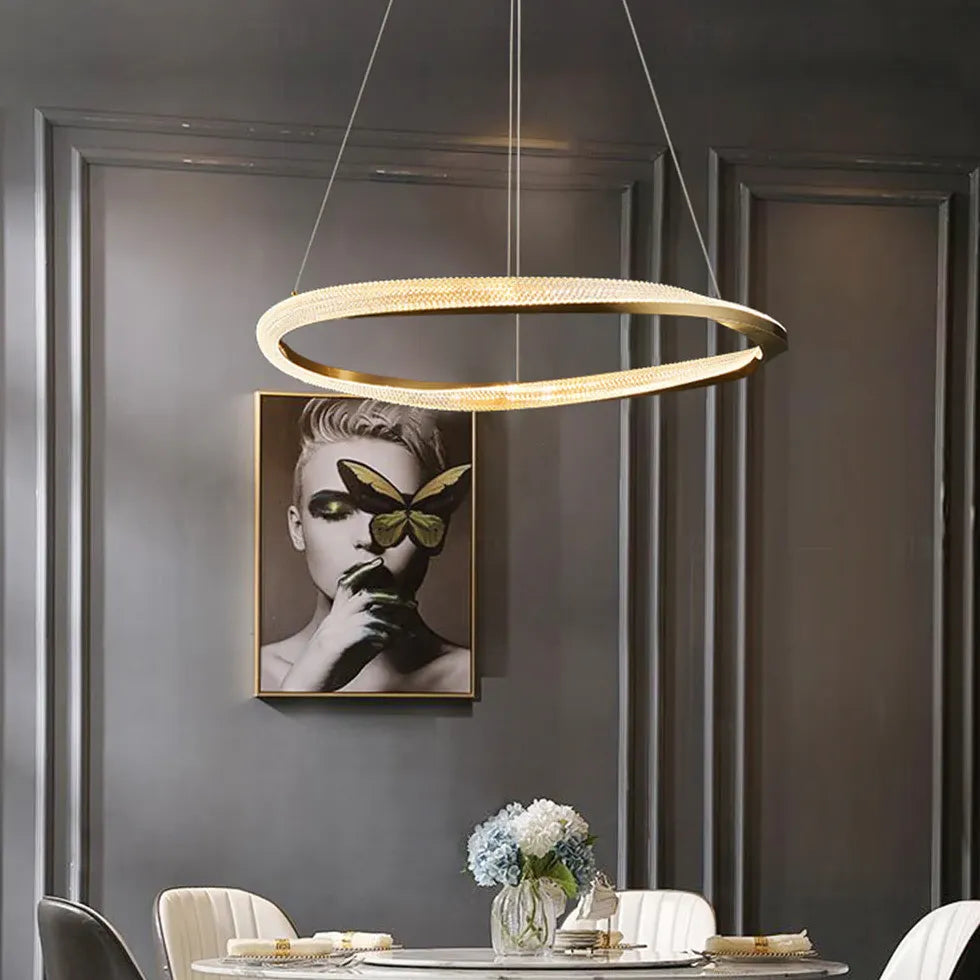 Crossed Ring Minimalist Modern Pendant Light