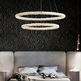 Circular Weaving Crystal Modern Pendant Light