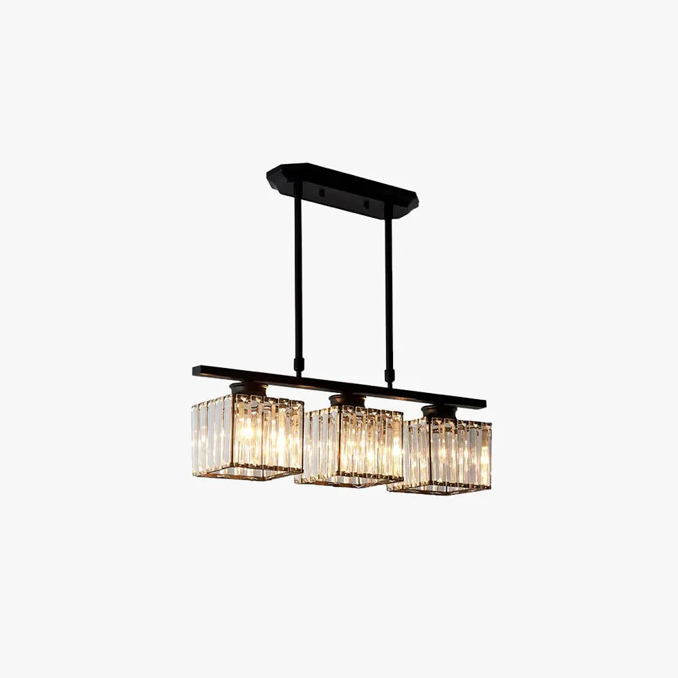 Three-Head Cube Crystal Modern Pendant Light