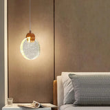 Golden Round Crystal Modern Pendant Light