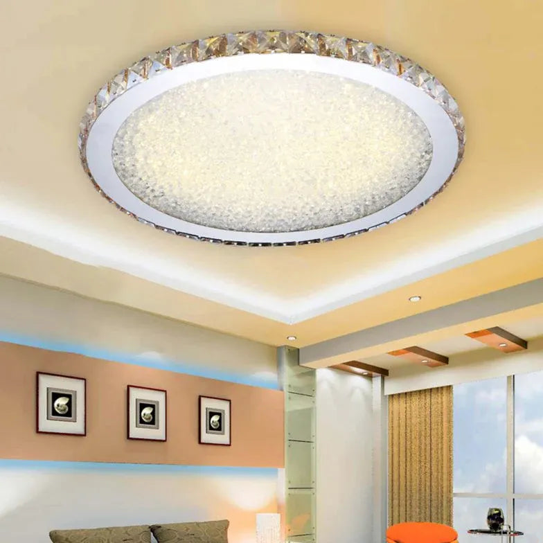 Disc Crystal Modern Luxury Ceiling Light