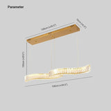 Two-Wave Crystal Pendant Light for Dining Room