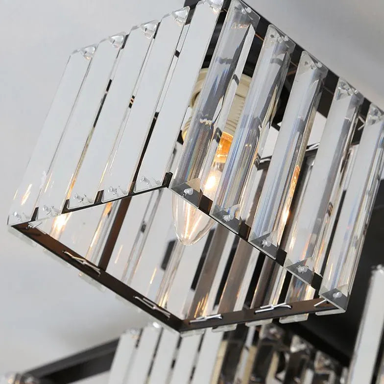 Multi-Head Cube Glass Modern Ceiling Light