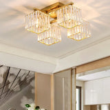 Multi-Head Cube Glass Modern Ceiling Light