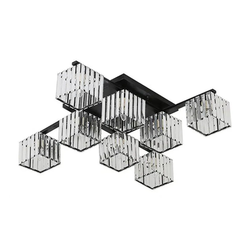 Multi-Head Cube Glass Modern Ceiling Light