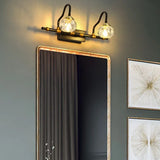 Black Crystal Vintage Bathroom Wall Lights