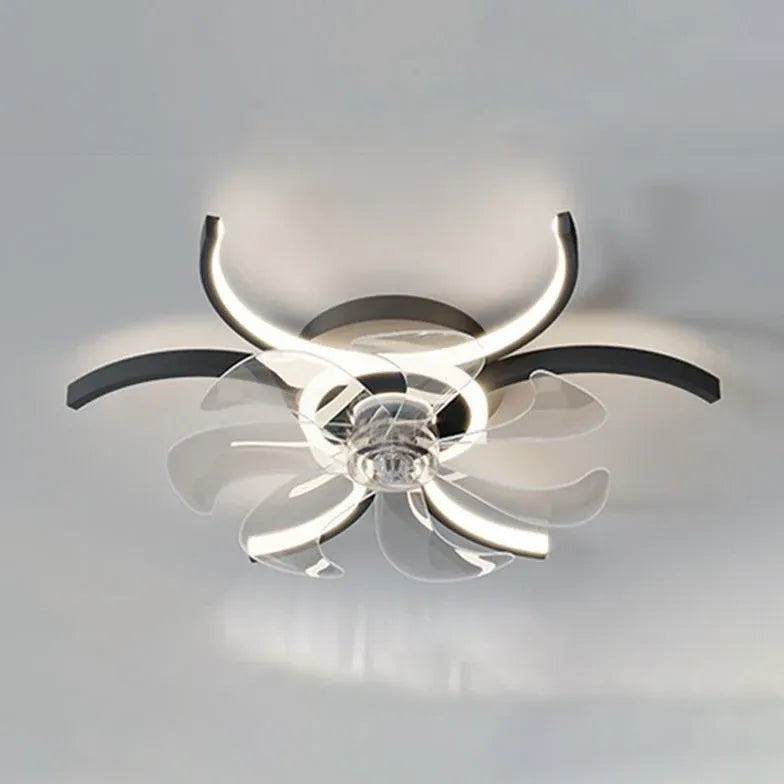 Half-Ring Adjustable Ceiling Fan with Light